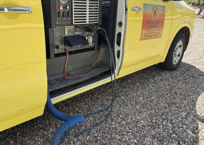 Carpet cleaning van side view with Titan